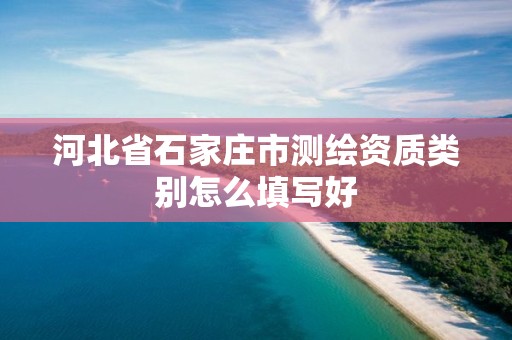 河北省石家莊市測繪資質類別怎么填寫好