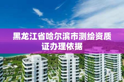 黑龍江省哈爾濱市測繪資質證辦理依據