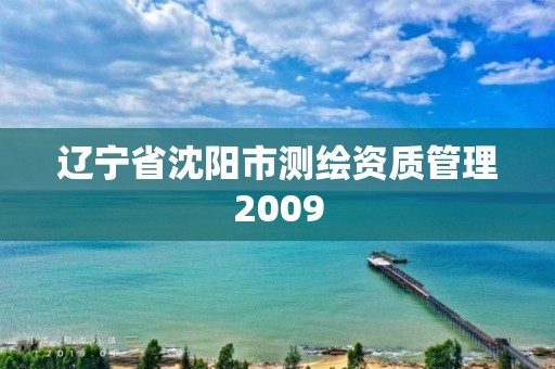 遼寧省沈陽(yáng)市測(cè)繪資質(zhì)管理2009