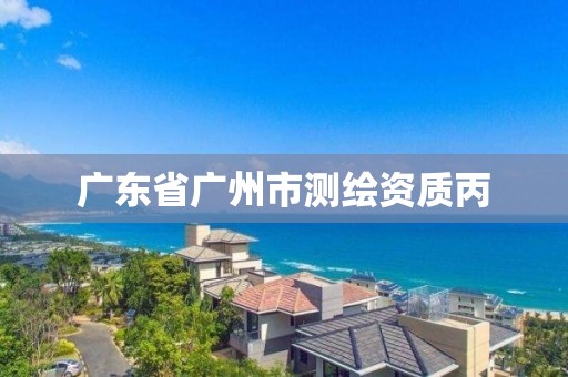 廣東省廣州市測繪資質丙