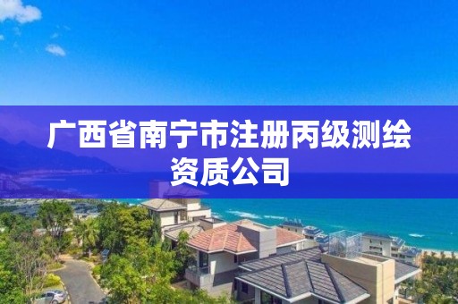 廣西省南寧市注冊丙級測繪資質(zhì)公司