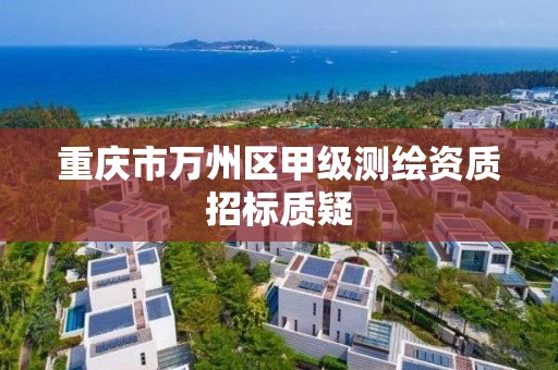 重慶市萬州區甲級測繪資質招標質疑