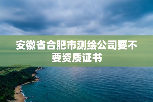 安徽省合肥市測繪公司要不要資質(zhì)證書