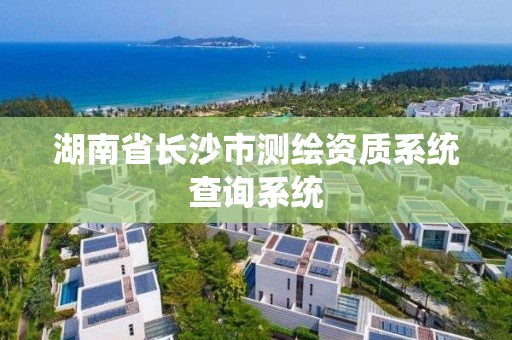 湖南省長沙市測繪資質系統查詢系統