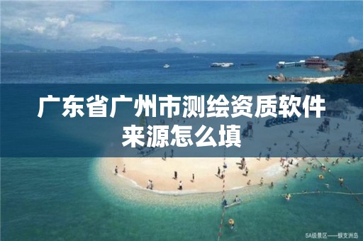 廣東省廣州市測(cè)繪資質(zhì)軟件來(lái)源怎么填