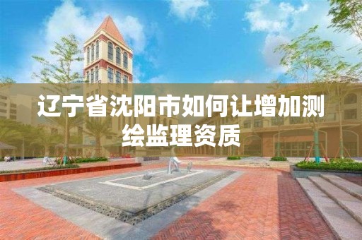 遼寧省沈陽市如何讓增加測繪監理資質