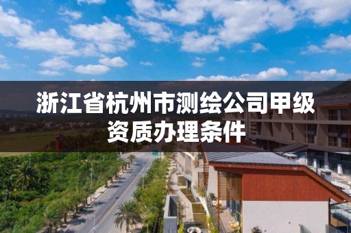 浙江省杭州市測繪公司甲級資質辦理條件