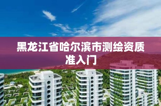 黑龍江省哈爾濱市測繪資質準入門