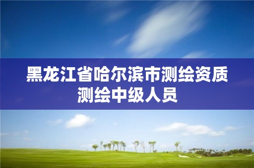 黑龍江省哈爾濱市測繪資質測繪中級人員