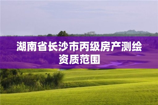 湖南省長沙市丙級房產(chǎn)測繪資質(zhì)范圍