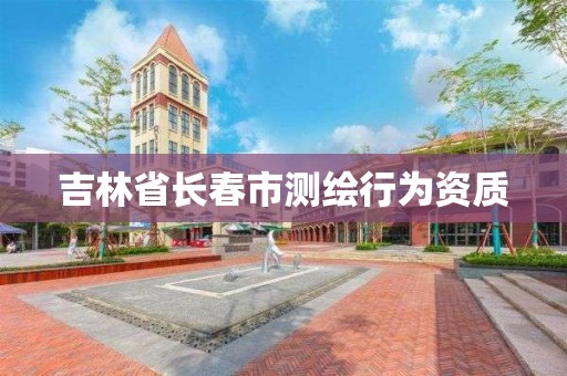 吉林省長春市測繪行為資質