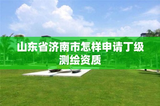 山東省濟南市怎樣申請丁級測繪資質