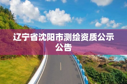 遼寧省沈陽市測繪資質公示公告