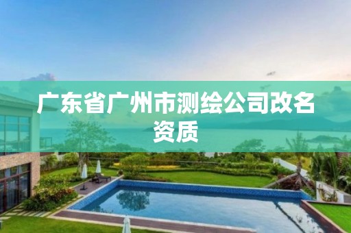 廣東省廣州市測繪公司改名資質