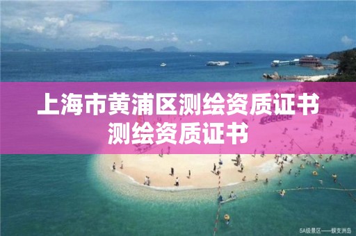 上海市黃浦區測繪資質證書測繪資質證書