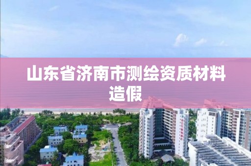 山東省濟南市測繪資質材料造假