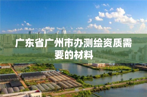 廣東省廣州市辦測繪資質需要的材料