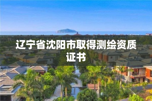 遼寧省沈陽市取得測繪資質證書