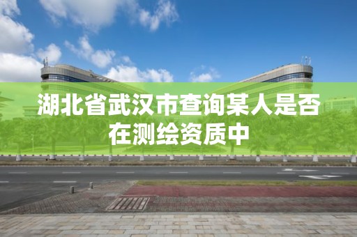 湖北省武漢市查詢某人是否在測繪資質(zhì)中