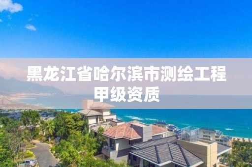 黑龍江省哈爾濱市測繪工程甲級資質