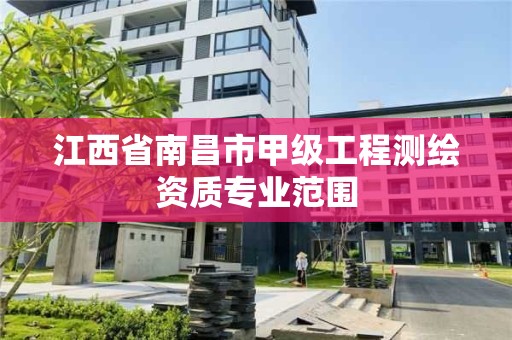 江西省南昌市甲級工程測繪資質專業范圍