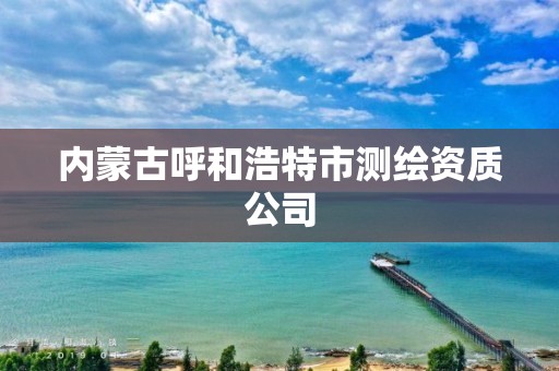 內(nèi)蒙古呼和浩特市測繪資質(zhì)公司