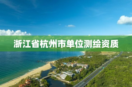 浙江省杭州市單位測繪資質