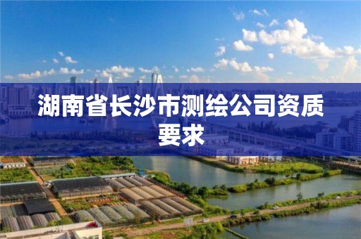 湖南省長沙市測繪公司資質要求