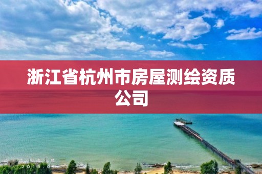 浙江省杭州市房屋測繪資質(zhì)公司