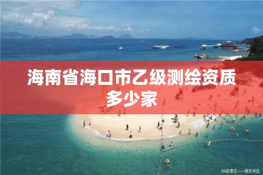 海南省海口市乙級測繪資質多少家