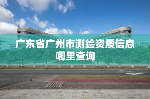 廣東省廣州市測繪資質信息哪里查詢