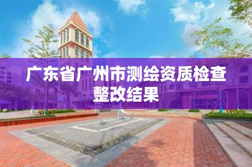 廣東省廣州市測繪資質檢查整改結果