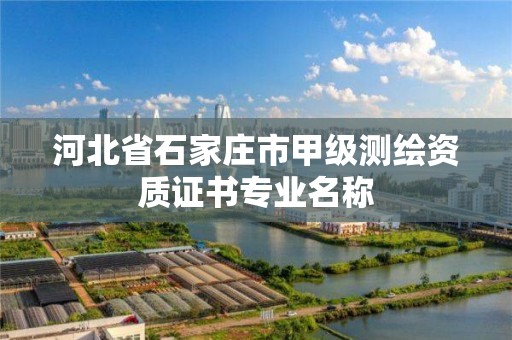 河北省石家莊市甲級測繪資質證書專業名稱