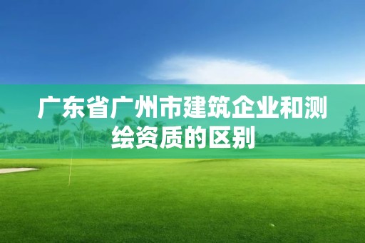 廣東省廣州市建筑企業(yè)和測(cè)繪資質(zhì)的區(qū)別