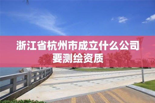 浙江省杭州市成立什么公司要測繪資質(zhì)