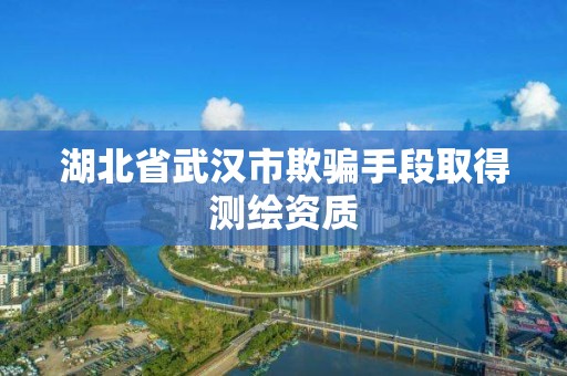 湖北省武漢市欺騙手段取得測繪資質