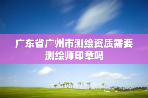 廣東省廣州市測繪資質需要測繪師印章嗎