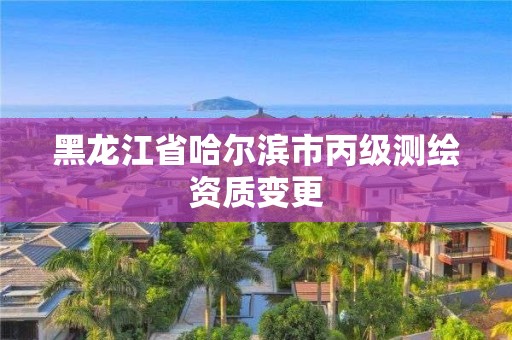 黑龍江省哈爾濱市丙級測繪資質變更