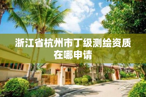 浙江省杭州市丁級測繪資質在哪申請