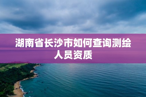 湖南省長沙市如何查詢測繪人員資質