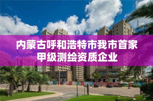 內蒙古呼和浩特市我市首家甲級測繪資質企業