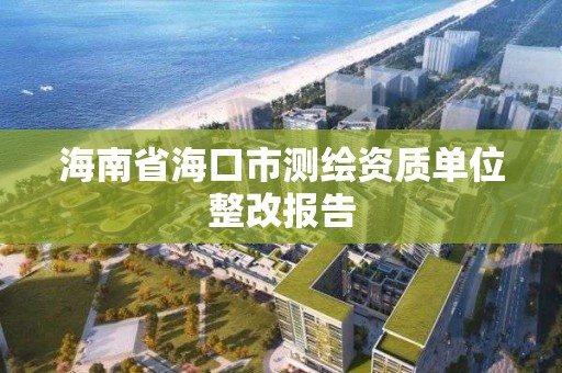 海南省海口市測繪資質單位整改報告