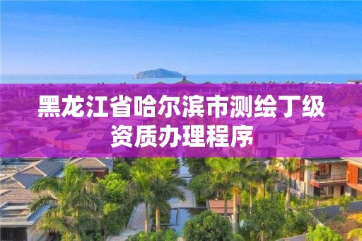 黑龍江省哈爾濱市測繪丁級資質(zhì)辦理程序