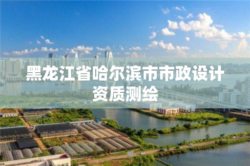 黑龍江省哈爾濱市市政設計資質測繪