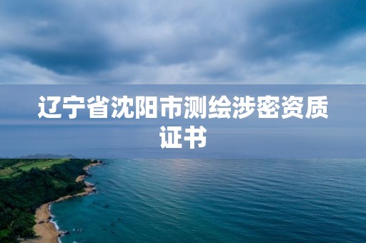 遼寧省沈陽市測繪涉密資質證書