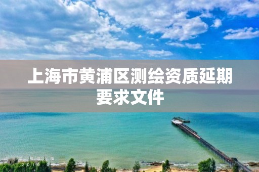 上海市黃浦區(qū)測繪資質延期要求文件