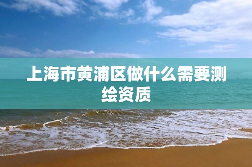 上海市黃浦區做什么需要測繪資質