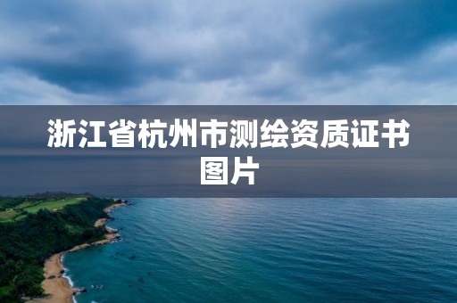 浙江省杭州市測繪資質證書圖片