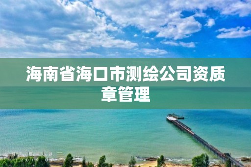 海南省海口市測繪公司資質(zhì)章管理