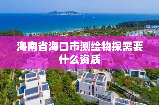 海南省海口市測繪物探需要什么資質